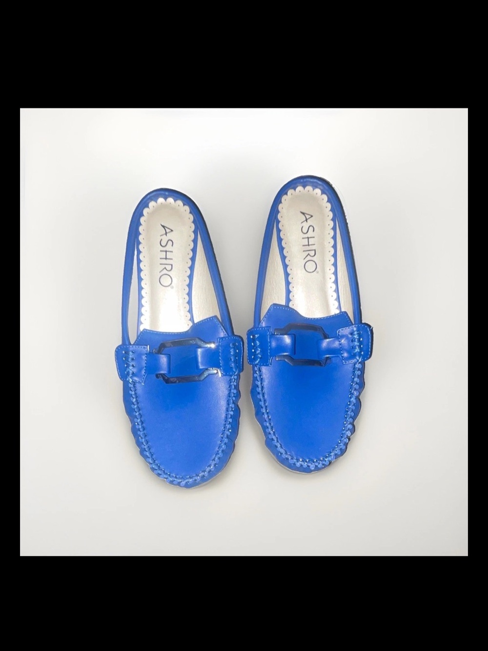 Ashro Electric Blue Girls' Moccasin Loafers